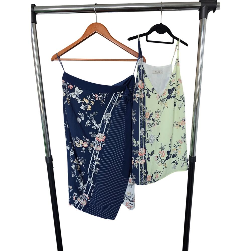 Oasis Floral Top and Skirt Set Size M